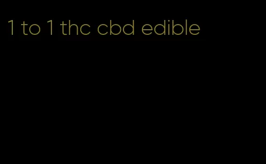 1 to 1 thc cbd edible