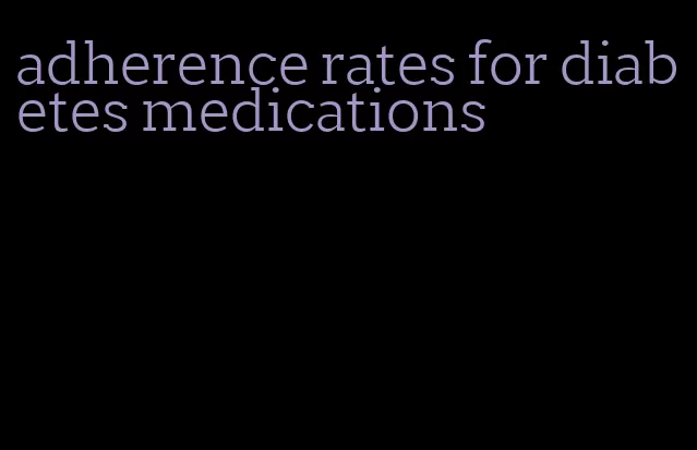 adherence rates for diabetes medications