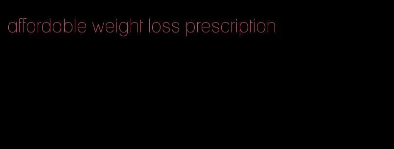 affordable weight loss prescription