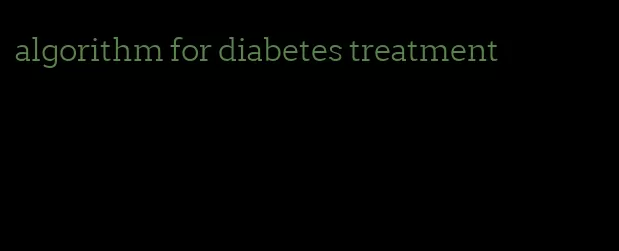 algorithm for diabetes treatment