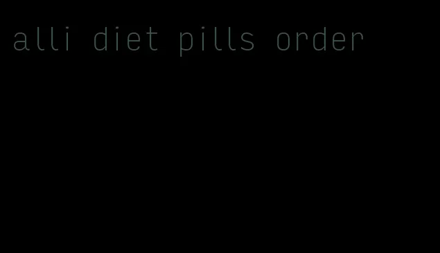 alli diet pills order