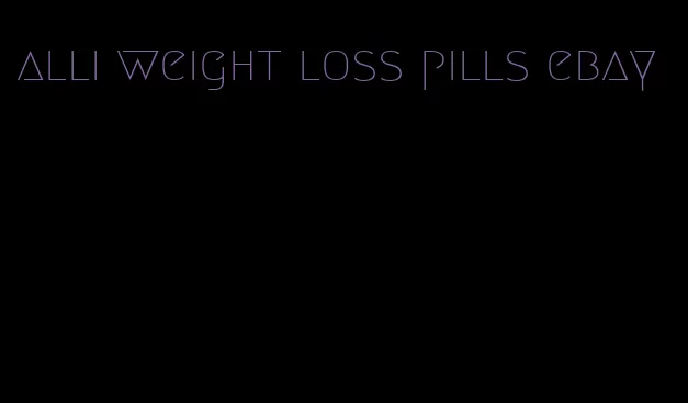 alli weight loss pills ebay