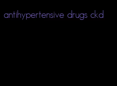 antihypertensive drugs ckd