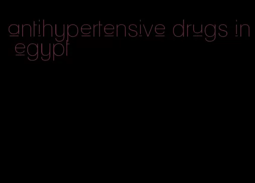 antihypertensive drugs in egypt