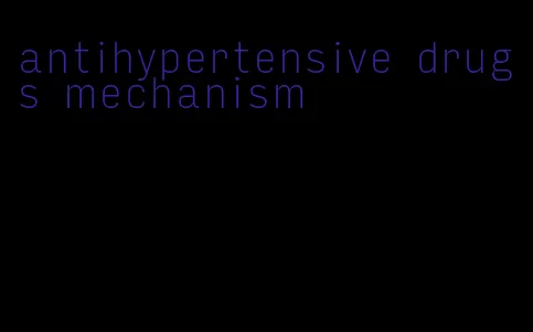 antihypertensive drugs mechanism