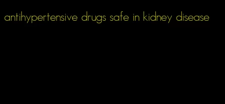 antihypertensive drugs safe in kidney disease