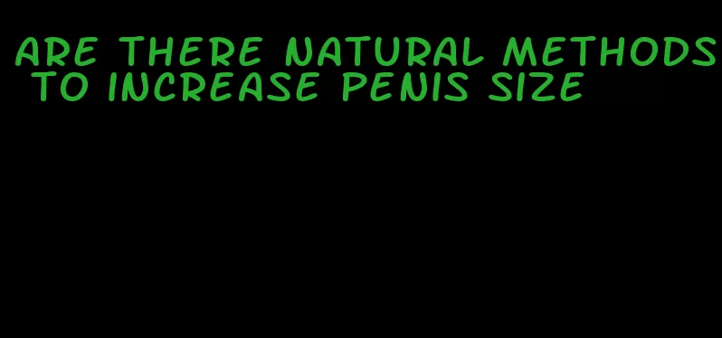 are there natural methods to increase penis size