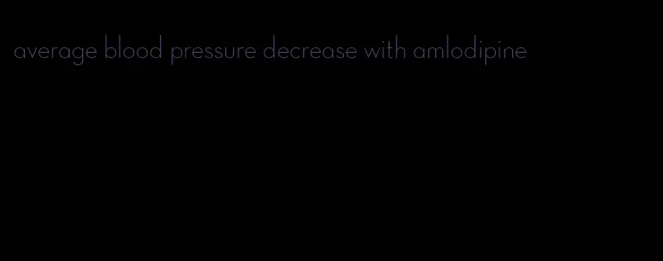 average blood pressure decrease with amlodipine