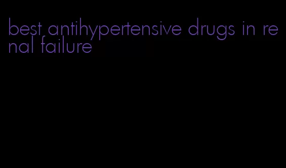 best antihypertensive drugs in renal failure