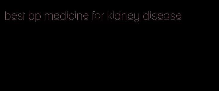 best bp medicine for kidney disease