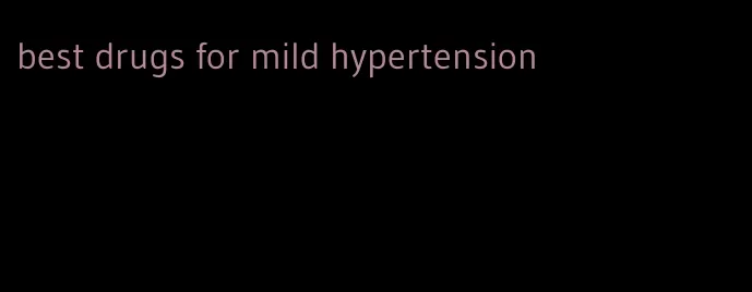 best drugs for mild hypertension
