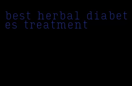 best herbal diabetes treatment