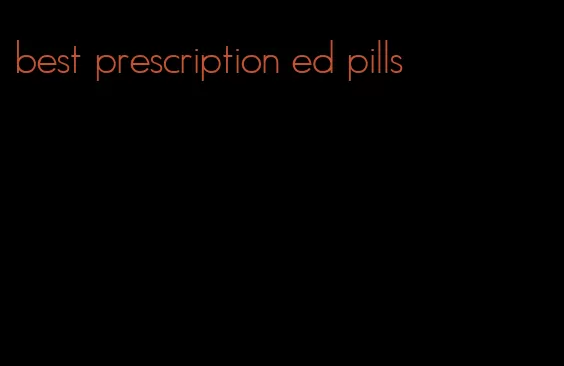 best prescription ed pills