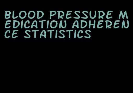 blood pressure medication adherence statistics