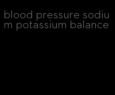 blood pressure sodium potassium balance