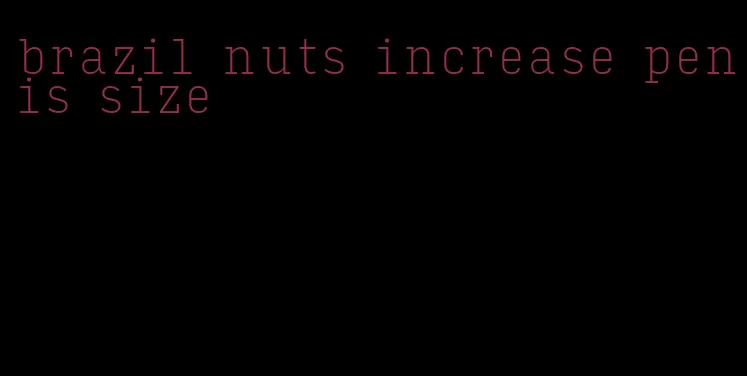 brazil nuts increase penis size