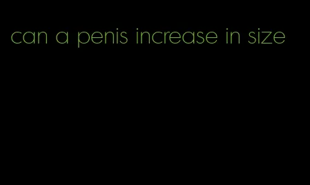 can a penis increase in size