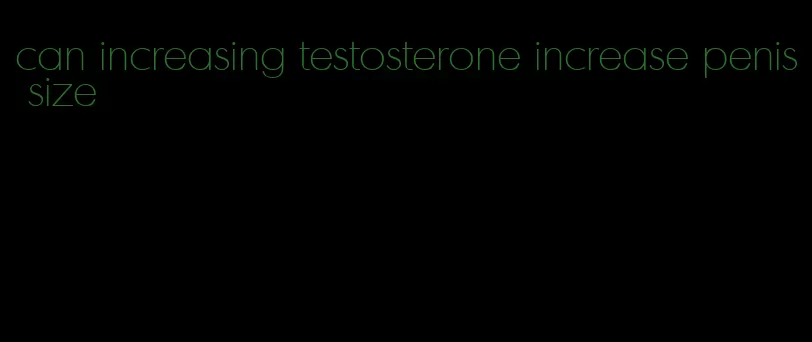 can increasing testosterone increase penis size