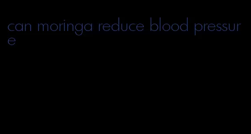 can moringa reduce blood pressure
