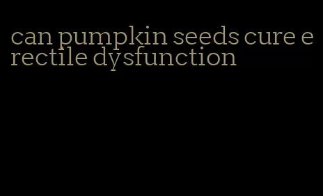 can pumpkin seeds cure erectile dysfunction