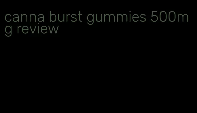 canna burst gummies 500mg review