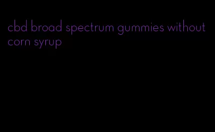cbd broad spectrum gummies without corn syrup