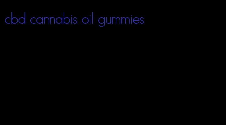 cbd cannabis oil gummies