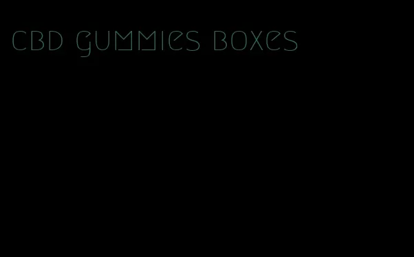 cbd gummies boxes