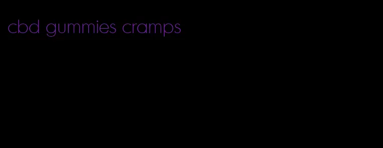 cbd gummies cramps