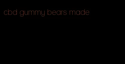 cbd gummy bears made
