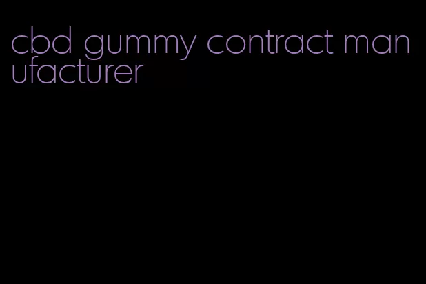 cbd gummy contract manufacturer