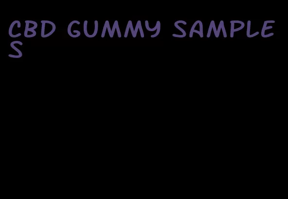 cbd gummy samples