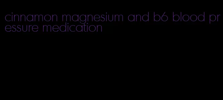 cinnamon magnesium and b6 blood pressure medication