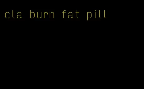cla burn fat pill
