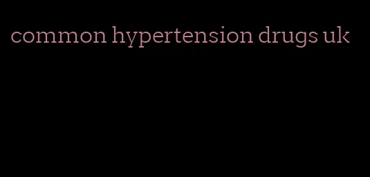 common hypertension drugs uk