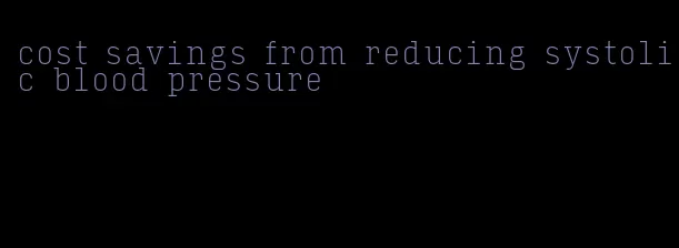 cost savings from reducing systolic blood pressure