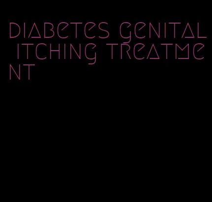 diabetes genital itching treatment