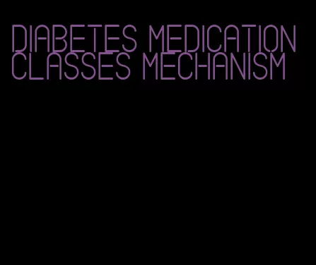 diabetes medication classes mechanism