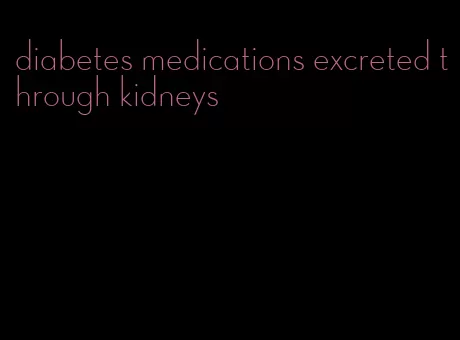diabetes medications excreted through kidneys