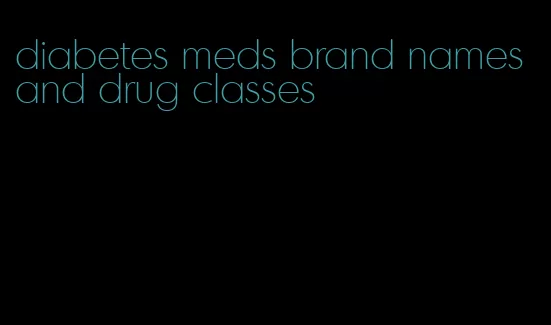 diabetes meds brand names and drug classes