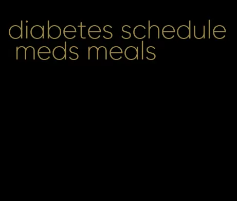 diabetes schedule meds meals
