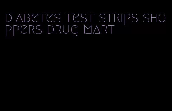diabetes test strips shoppers drug mart