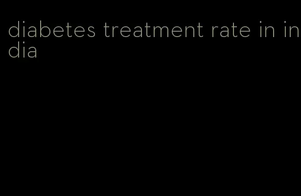 diabetes treatment rate in india