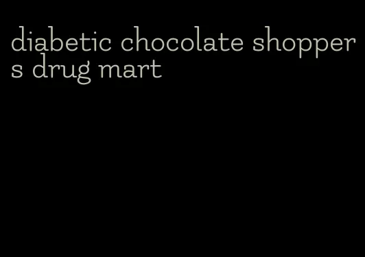 diabetic chocolate shoppers drug mart