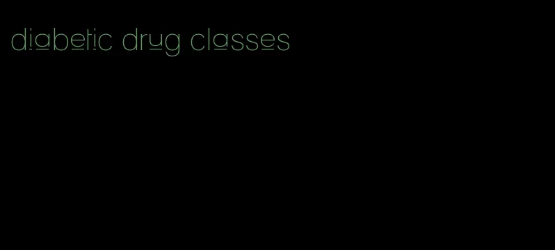 diabetic drug classes