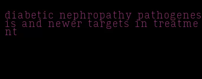 diabetic nephropathy pathogenesis and newer targets in treatment