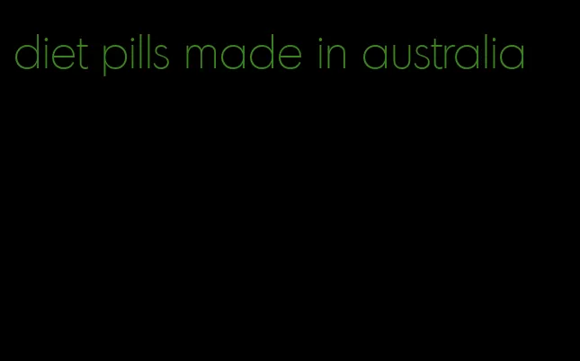 diet pills made in australia