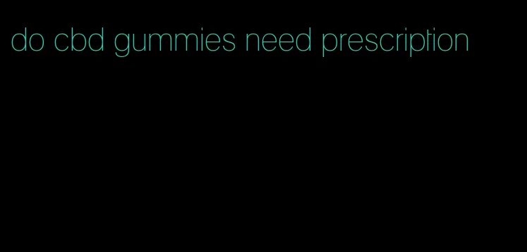 do cbd gummies need prescription