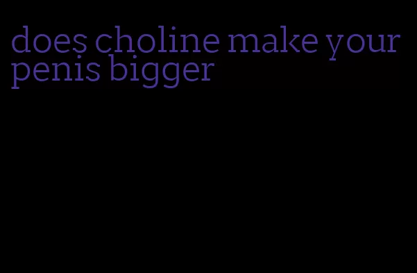 does choline make your penis bigger