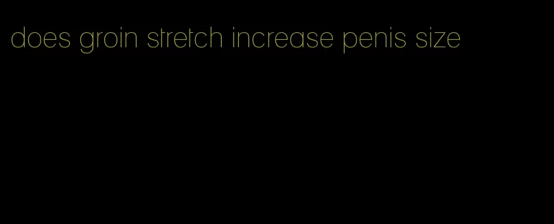 does groin stretch increase penis size